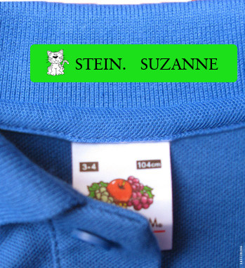 Etiketten Kleidung Kindergarten