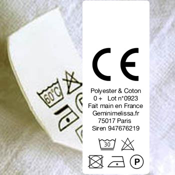48 Pflegeetiketten drucken | Pflegekennzeichnung von Textilien | CE Etiketten