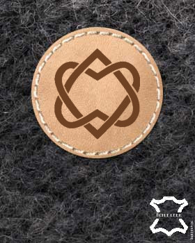 24 Lederlabels | Lederlabel mit Logo | Korkleder Label | Vegane Lederlabels