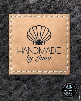 24 Lederlabels | Lederlabel mit Logo | Korkleder Label | Vegane Lederlabels