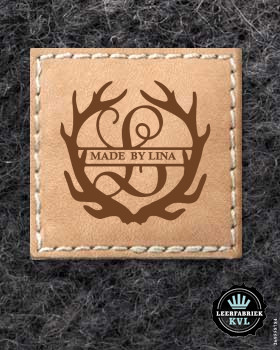 24 Lederlabels | Lederlabel mit Logo | Korkleder Label | Vegane Lederlabels